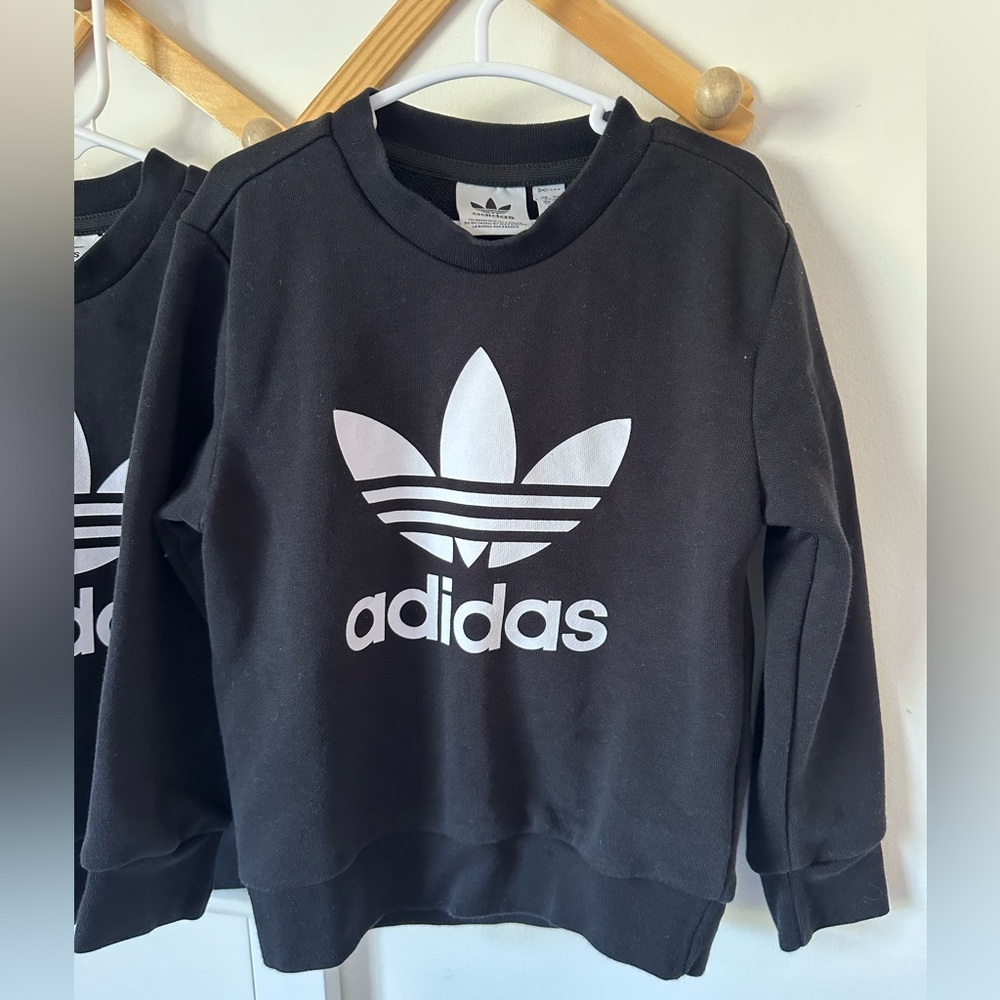 Adidas Black Crewneck with White Logo